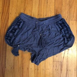 HoneyPunch Blue Flowy Shorts
